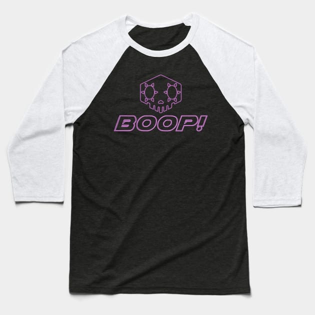 Overwatch - Sombra "BOOP!" Logo Baseball T-Shirt by wyckedguitarist